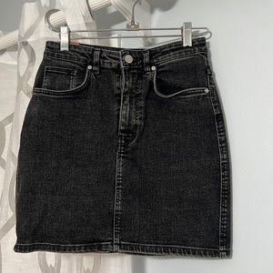 Zara Black Denim Skirt